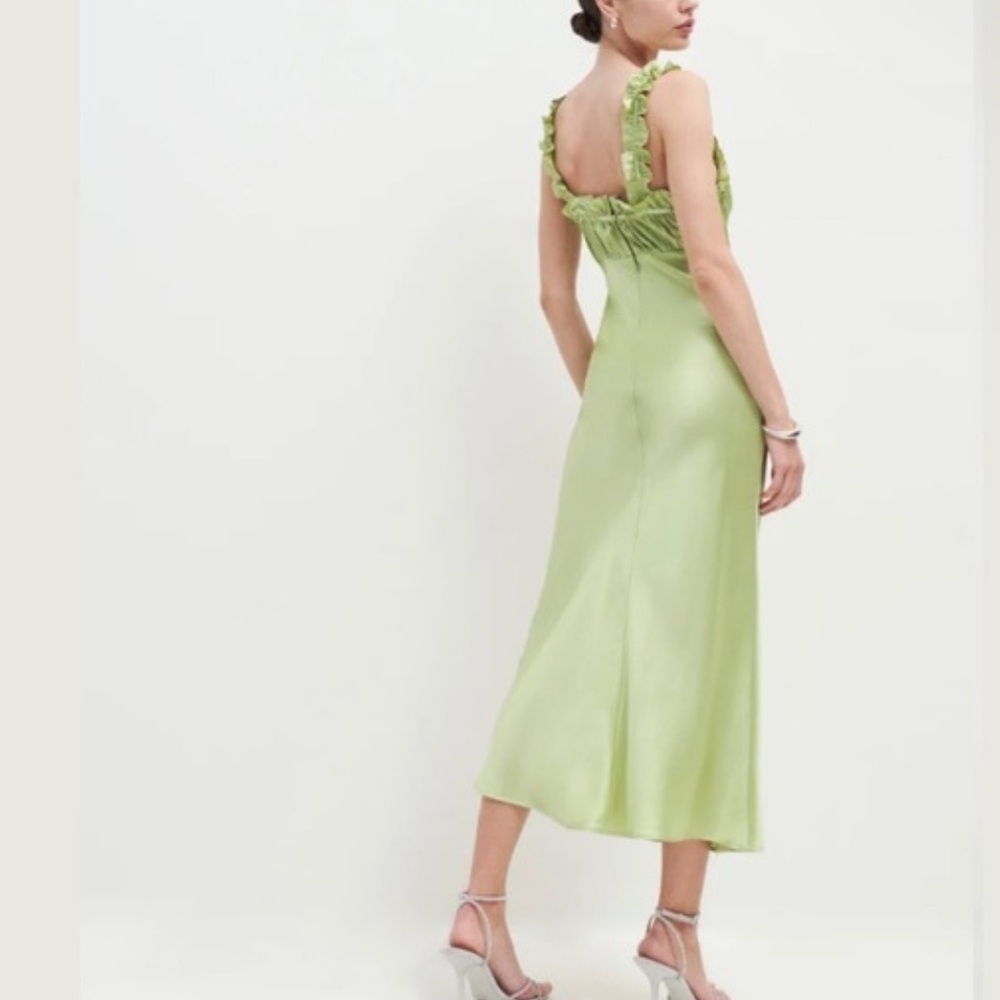 Reformation Erdem 100% silk maxi dress in yucca - Picture 6 of 7